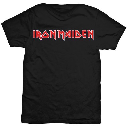 Iron Maiden Unisex T-Shirt: Logo - Iron Maiden - Mercancía - Global - Apparel - 5055295394704 - 14 de enero de 2020