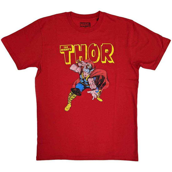 Marvel Comics Unisex T-Shirt: Thor Hammer Distressed - Marvel Comics - Marchandise -  - 5056561096704 - 