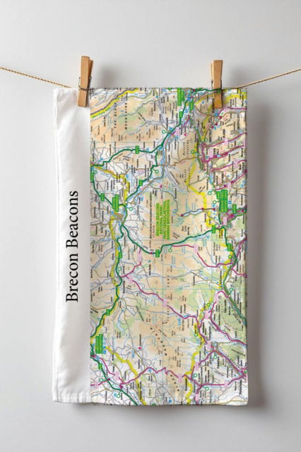 Cover for OS Map Tea-towel - Brecon Beacons National Park (MERCH) (2025)