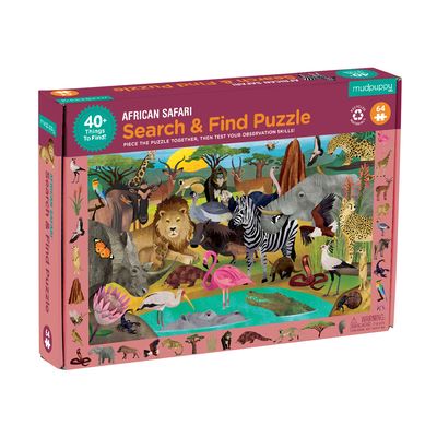 Cover for Mudpuppy · African Safari Search &amp; Find Puzzle (GAME) (2022)