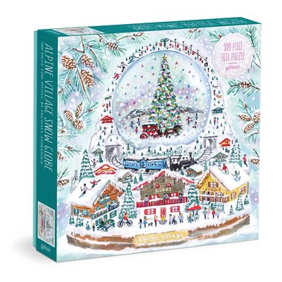 Michael Storrings Alpine Village Snowglobe 500 Piece Foil Puzzle - Galison - Jogo de tabuleiro - Galison - 9780735378704 - 14 de setembro de 2023