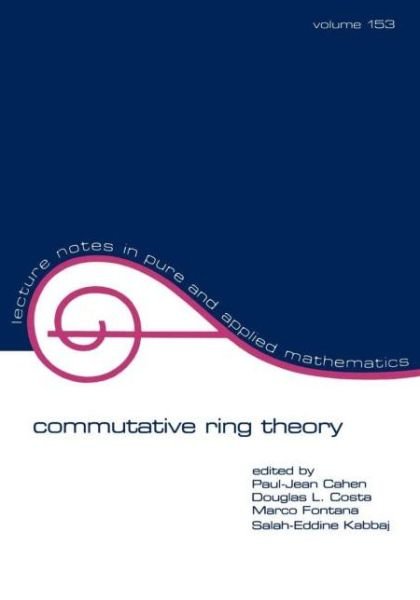 Cover for Cahen · Commutative Ring Theory - Lecture Notes in Pure and Applied Mathematics (Paperback Book) (1993)