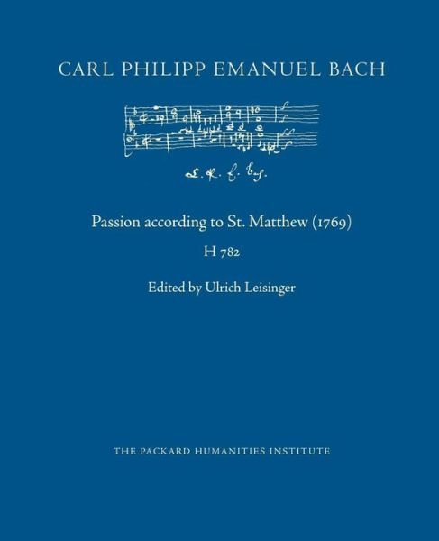 Cover for Carl Philipp Emanuel Bach · Passion According to St. Matthew (1769) (Paperback Bog) (2015)