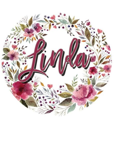 Linda Floral Wreath Personalized Notebook - Terri Jones - Książki - Independently Published - 9781720287704 - 13 września 2018