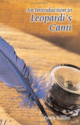 Cover for Pamela Williams · An Introduction to Leopardi's &quot;Canti&quot; (Pocketbok) [3 Revised edition] (1997)