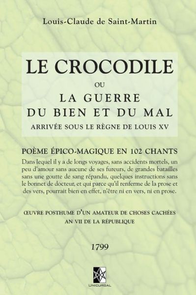 Cover for Louis-Claude De Saint-Martin · Le Crocodile (Paperback Book) (2018)