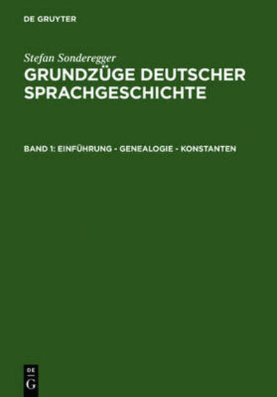 Cover for Stefan Sonderegger · Einf hrung - Genealogie - Konstanten (Hardcover Book) [Reprint 2011 edition] (1979)