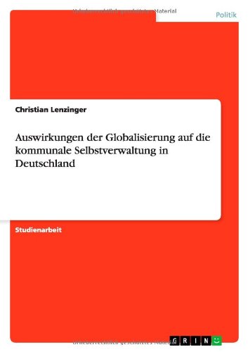 Cover for Lenzinger · Auswirkungen der Globalisieru (Book) [German edition] (2012)