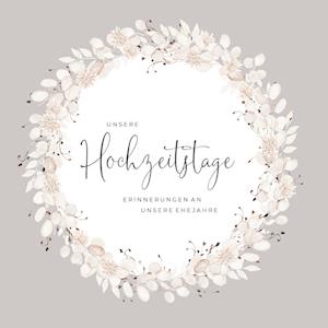 Cover for Sarah Rockstroh · Unsere Hochzeitstage - Erinnerungen an unsere Ehejahre, Hochzeitstagebuch Erinnerung (Book) (2024)