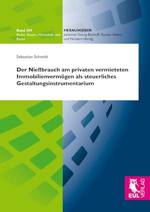 Der Nie?brauch am privaten vermieteten Immobilienverm?gen als steuerliches Gestaltungsinstrumentarium - Sebastian Schmidt - Books - Josef Eul Verlag GmbH - 9783844105704 - January 2, 2019