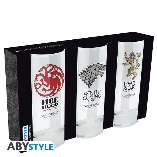 Game Of Thrones - 3 Glasses Set X2 - Abystyle - Merchandise -  - 3700789235705 - 7. februar 2019