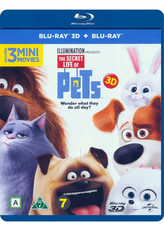 Cover for Kæledyrenes Hemmelige Liv · The Secret Life of Pets (3D Blu-ray/BD) (2016)