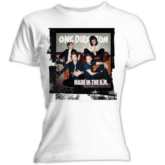 Cover for One Direction · One Direction Ladies T-Shirt: Made in the A.M. (Skinny Fit) (T-shirt) [size S] [White - Ladies edition]