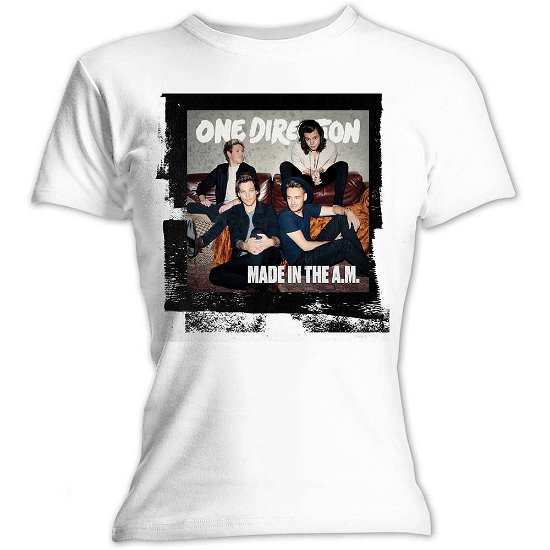 Cover for One Direction · One Direction Ladies T-Shirt: Made in the A.M. (Skinny Fit) (T-shirt) [size S] [White - Ladies edition]