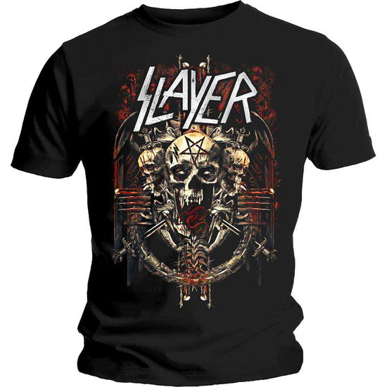 Slayer Unisex T-Shirt: Demonic Admat - Slayer - Merchandise - MERCHANDISE - 5056170639705 - 17. januar 2020