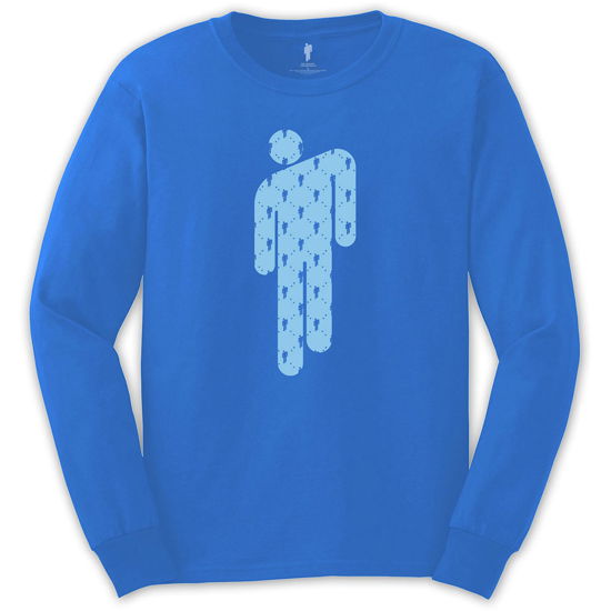 Cover for Billie Eilish · Billie Eilish Unisex Long Sleeve T-Shirt: Manonman (Klær) [size S] [Blue - Unisex edition]