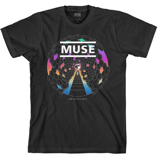 Muse Unisex T-Shirt: Resistance Moon - Muse - Marchandise -  - 5056561028705 - 