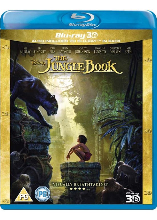 Cover for The Jungle Book - Live Action · The Jungle Book (Live Action) 3D+2D (Blu-ray) (2016)