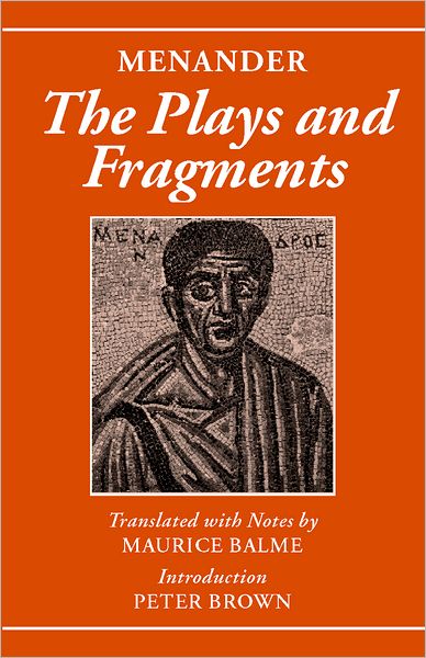 Cover for Menander · Menander: The Plays and Fragments (Hardcover Book) (2001)