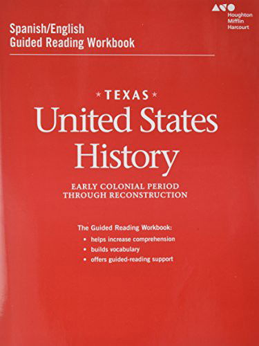 Cover for Houghton Mifflin Harcourt · Spanish / English Guided Reading Workbook Early Colonial Period through Reconstruction (Paperback Book) (2019)