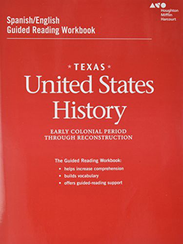 Cover for Houghton Mifflin Harcourt · Spanish / English Guided Reading Workbook Early Colonial Period through Reconstruction (Pocketbok) (2019)