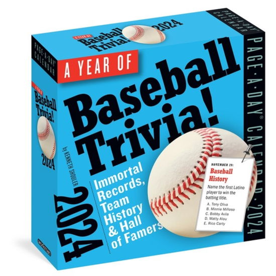 Cover for Kenneth Shouler · Year of Baseball Trivia! Page-A-Day Calendar 2024: Immortal Records, Team History &amp; Hall of Famers (Calendar) (2023)