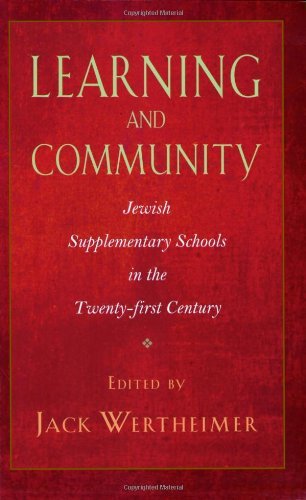 Learning and Community - Jack Wertheimer - Books - Brandeis University Press - 9781584657705 - July 31, 2009