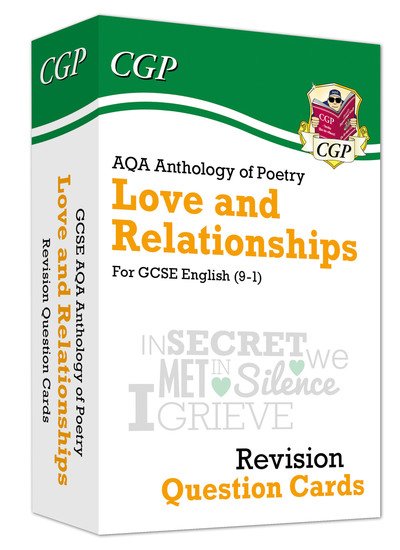 Cover for CGP Books · GCSE English: AQA Love &amp; Relationships Poetry Anthology - Revision Question Cards (Hardcover Book) (2019)