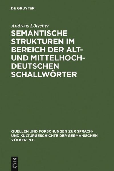 Cover for Lötscher · Semantische Strukturen im Bere (Bok) [German edition] (1973)