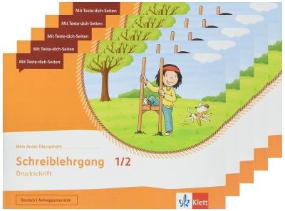 Cover for Klett Ernst /Schulbuch · Mein Anoki-Übungsheft Schreiblehrgang Druckschrift 1/2. Übungsheft im 5er-Paket Klasse 1/2 (Pamphlet) (2022)