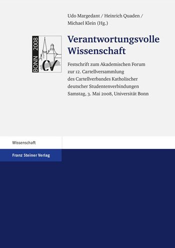 Cover for Michael Klein · Verantwortungsvolle Wissenschaft (Taschenbuch) (2009)