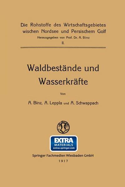 Cover for Arthur Binz · Waldbestande Und Wasserkrafte (Paperback Book) [1916 edition] (1917)