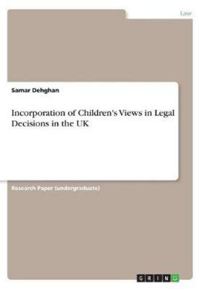 Cover for Dehghan · Incorporation of Children's Vie (Buch)