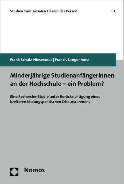 Cover for Schulz-Nieswandt · Minderjährige Studiena (Book) (2012)