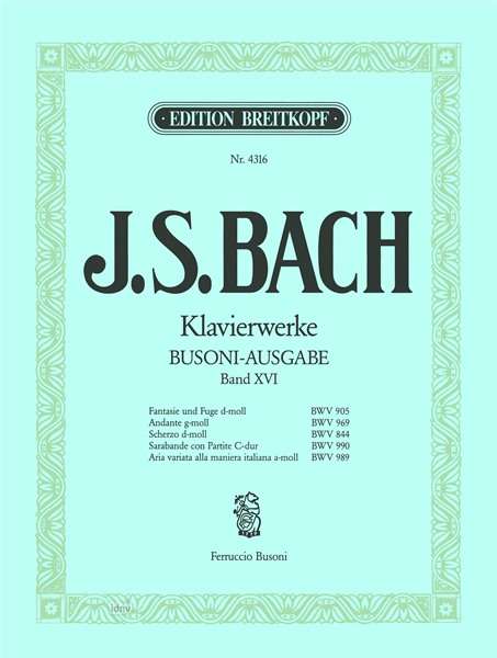 Cover for Johann Sebasti Bach · Complete Piano Works Vol16 Klavier (N/A) (2018)