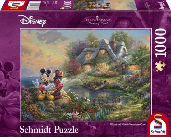 Disney Mickey & Minnie Sweetheart Cove 1000Pc Jigsaw Puzzle (Thomas Kinkade) - Disney - Brettspill - SCHMIDT - 4001504883706 - 10. november 2021