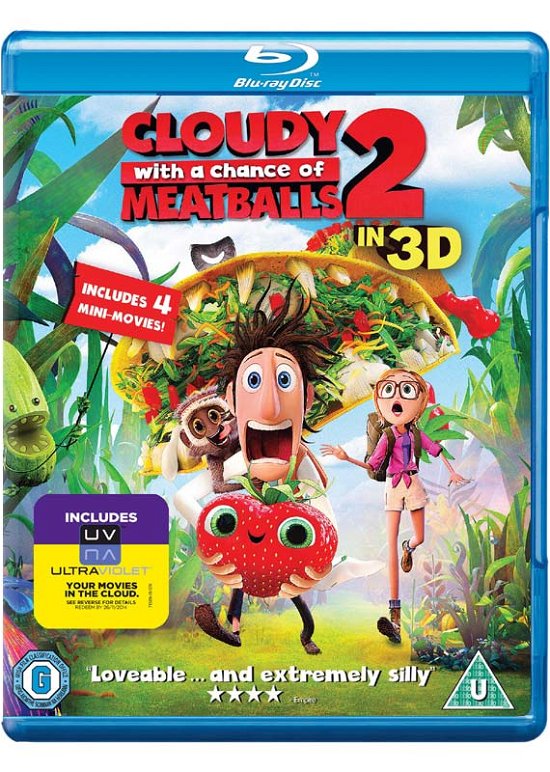 Cover for Cloudy With A Chance Of Meatballs 2 3D+2D (Blu-ray) (2014)