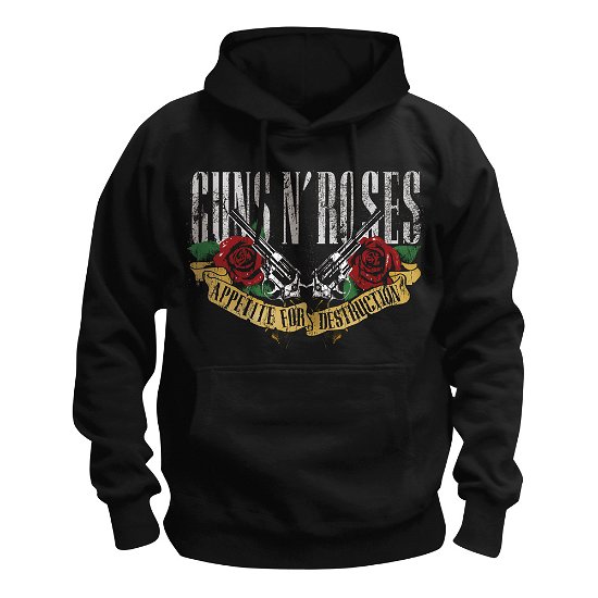 Cover for Guns N' Roses · Banner Black (Hoodie) [size L] (2014)