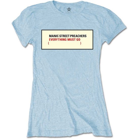 Cover for Manic Street Preachers · Manic Street Preachers Ladies T-Shirt: Everything Must Go (T-shirt) [size XXL] [Blue - Ladies edition]