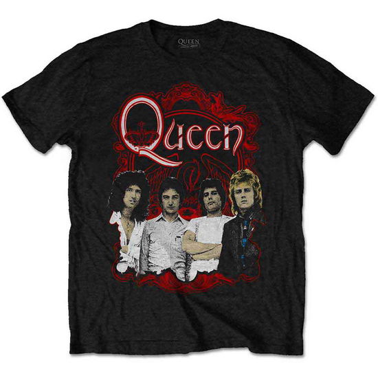 Queen Unisex T-Shirt: Ornate Crest Photo - Queen - Merchandise -  - 5056561050706 - September 14, 2022