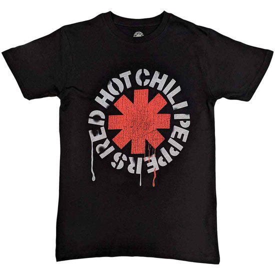 Red Hot Chili Peppers Kids T-Shirt: Classic Asterisk (Black) (5-6 Years) - Red Hot Chili Peppers - Produtos - - 5056737268706 - 22 de julho de 2024