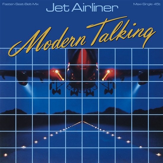 Cover for Modern Talking · Jet Airliner (LP) [Limited Translucent Blue &amp; Red Marbled edition] (2023)
