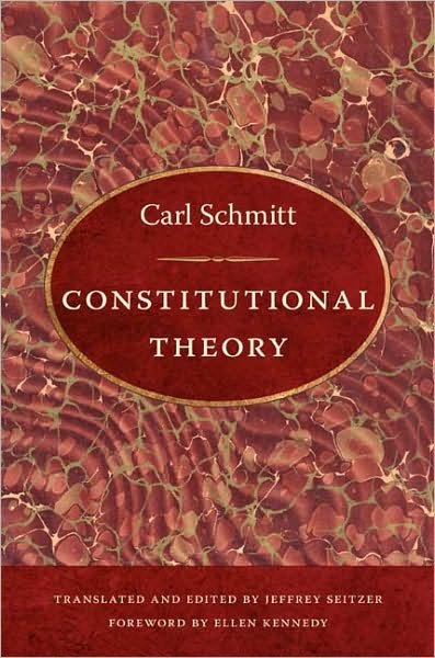 Constitutional Theory - Carl Schmitt - Bücher - Duke University Press - 9780822340706 - 23. Januar 2008