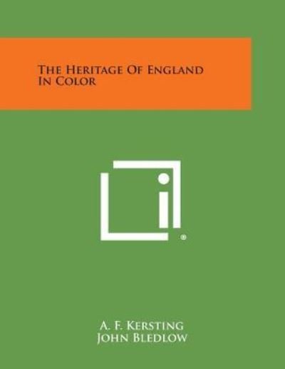 Cover for A F Kersting · The Heritage of England in Color (Paperback Book) (2013)