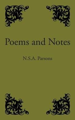 Cover for N S a Parsons · Poems and Notes (Paperback Bog) (2017)