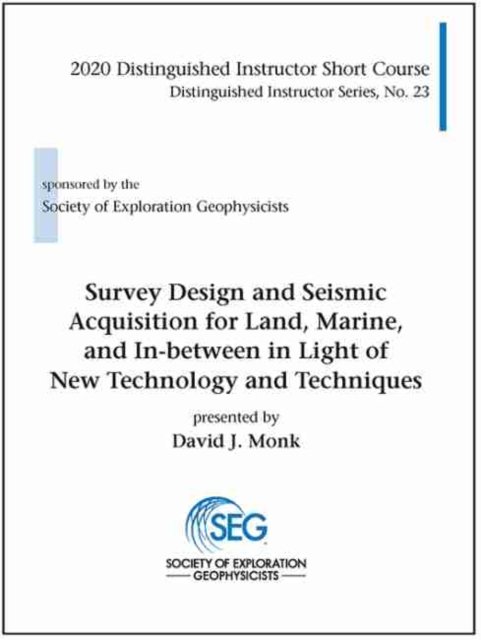 Cover for Monk · Survey Design and Seismic Acquisition Fo (Paperback Book) (2020)
