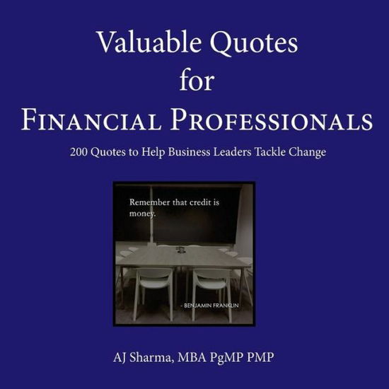 Cover for Aj Sharma · Valuable Quotes for Financial Professionals (Pocketbok) (2018)