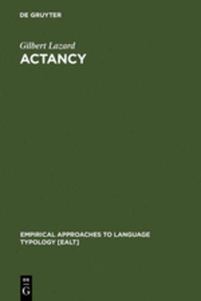 Cover for G. Lazard · Actancy (Book) (1998)