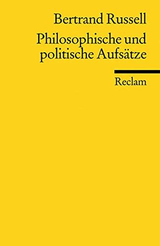 Cover for Bertrand Russell · Reclam UB 07970 Russell.Aufsätze (Bok)
