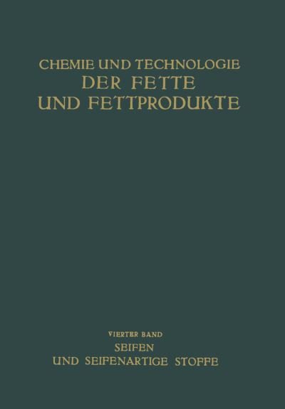 Cover for Na Bergell · Seifen Und Seifenartige Stoffe (Pocketbok) [Softcover Reprint of the Original 1st 1939 edition] (1939)